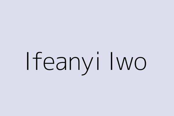 Ifeanyi Iwo